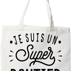 Tote bag coton recycle je suis un super routier Tote bag coton recycle je suis un super routier