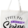 Tote bag coton recycle je suis une sirene