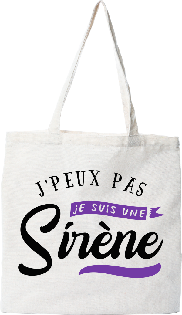 Tote bag coton recycle je suis une sirene