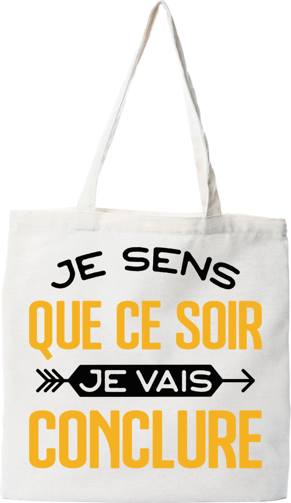 Tote bag coton recycle je vais conclure