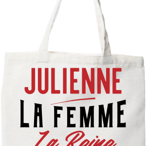 Tote bag coton recycle julienne la femme la reine la legende