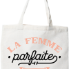 Tote bag coton recycle la femme parfaite met des crampons