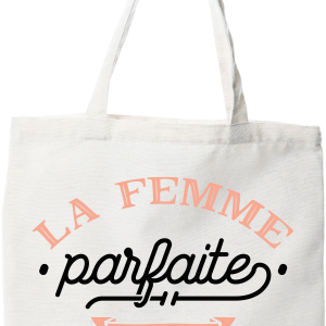 Tote bag coton recycle la femme parfaite met des crampons