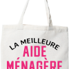 Tote bag coton recycle la meilleure aide menagere au monde