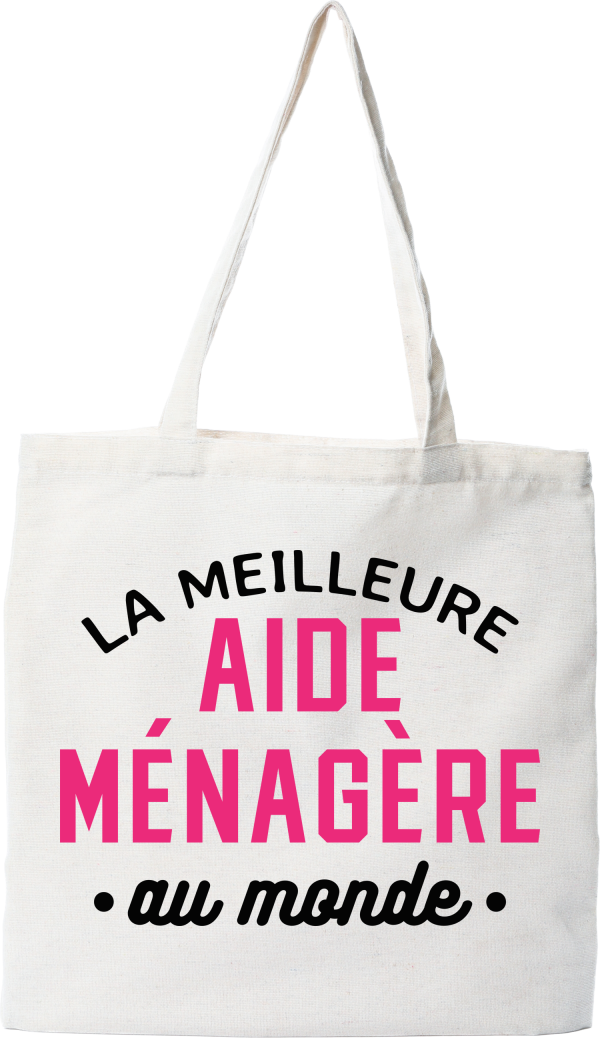 Tote bag coton recycle la meilleure aide menagere au monde