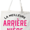 Tote bag coton recycle la meilleure arriere niece au monde