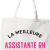 Tote bag coton recycle la meilleure assistante rh au monde