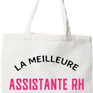 Tote bag coton recycle la meilleure assistante rh au monde