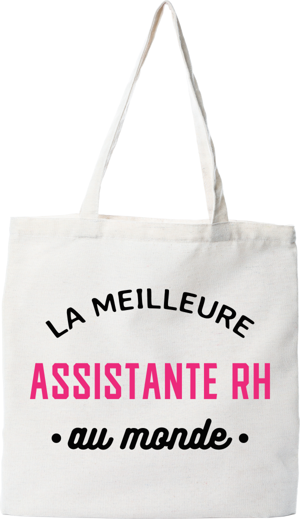 Tote bag coton recycle la meilleure assistante rh au monde