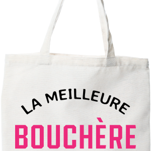 Tote bag coton recycle la meilleure bouchere au monde