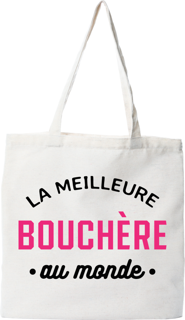 Tote bag coton recycle la meilleure bouchere au monde