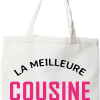 Tote bag coton recycle la meilleure cousine au monde
