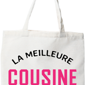 Tote bag coton recycle la meilleure cousine au monde