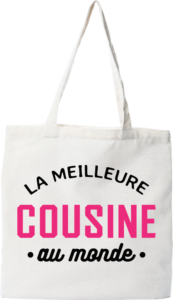 Tote bag coton recycle la meilleure cousine au monde