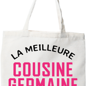 Tote bag coton recycle la meilleure cousine germaine au monde