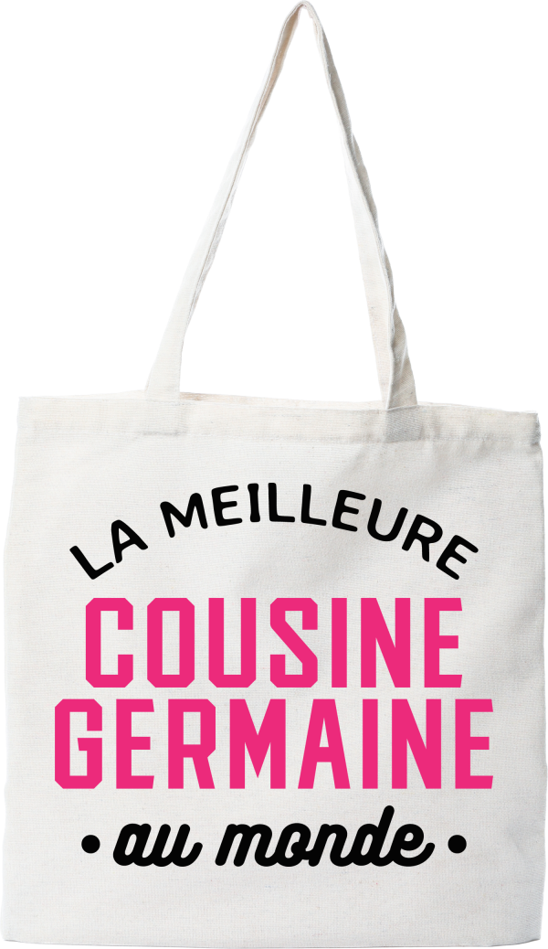 Tote bag coton recycle la meilleure cousine germaine au monde