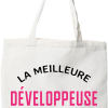 Tote bag coton recycle la meilleure developpeuse au monde