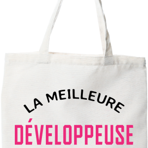 Tote bag coton recycle la meilleure developpeuse au monde
