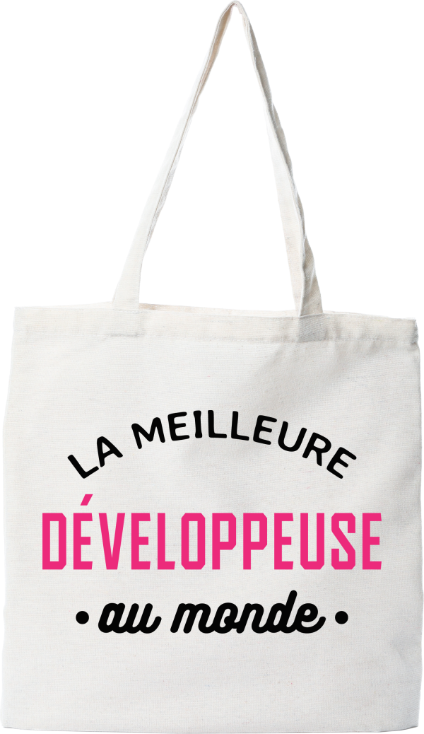 Tote bag coton recycle la meilleure developpeuse au monde