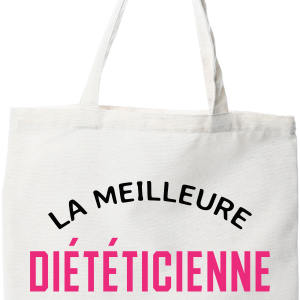 Tote bag coton recycle la meilleure dieteticienne au monde