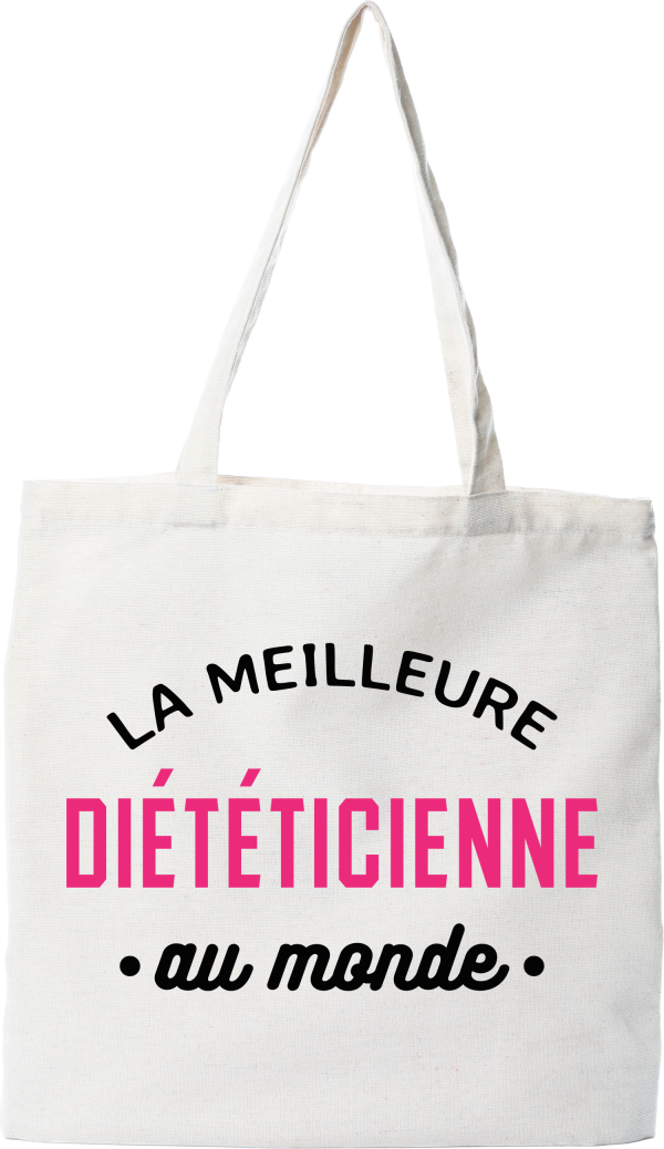 Tote bag coton recycle la meilleure dieteticienne au monde