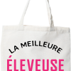 Tote bag coton recycle la meilleure eleveuse au monde