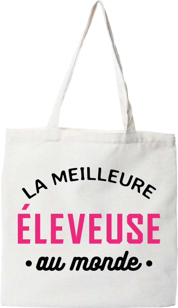 Tote bag coton recycle la meilleure eleveuse au monde