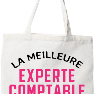 Tote bag coton recycle la meilleure experte comptable au monde