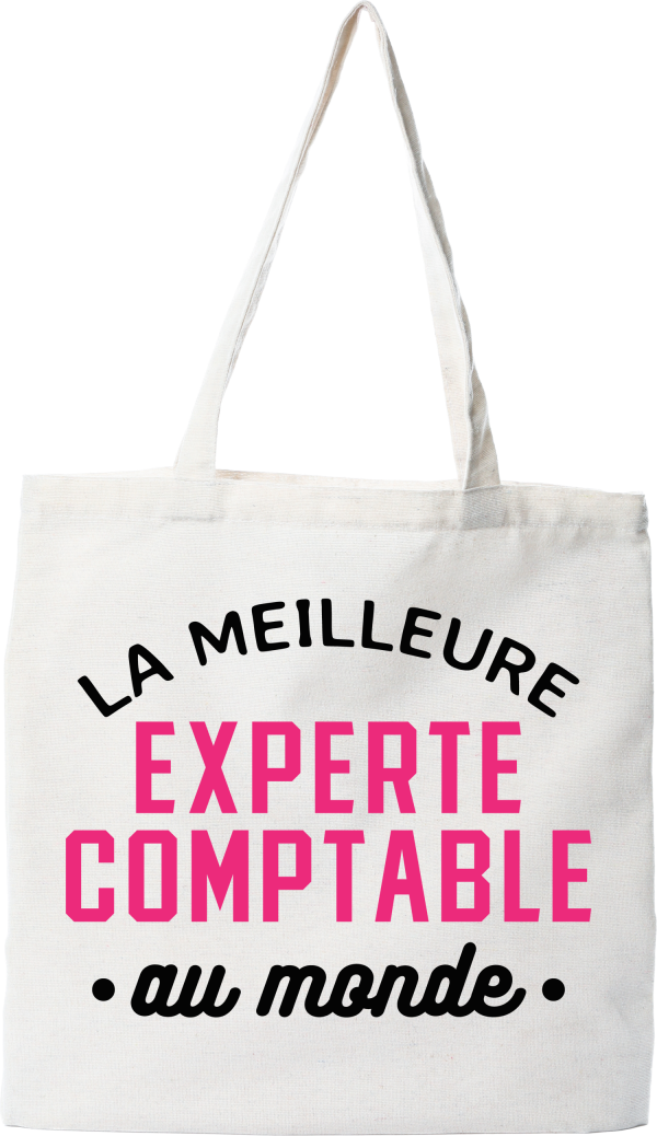 Tote bag coton recycle la meilleure experte comptable au monde