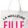 Tote bag coton recycle la meilleure fille au monde