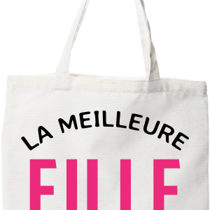 Tote bag coton recycle la meilleure fille au monde