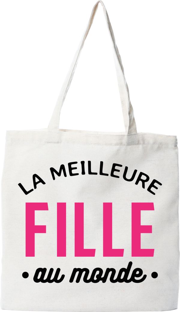 Tote bag coton recycle la meilleure fille au monde