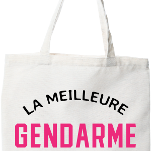 Tote bag coton recycle la meilleure gendarme au monde