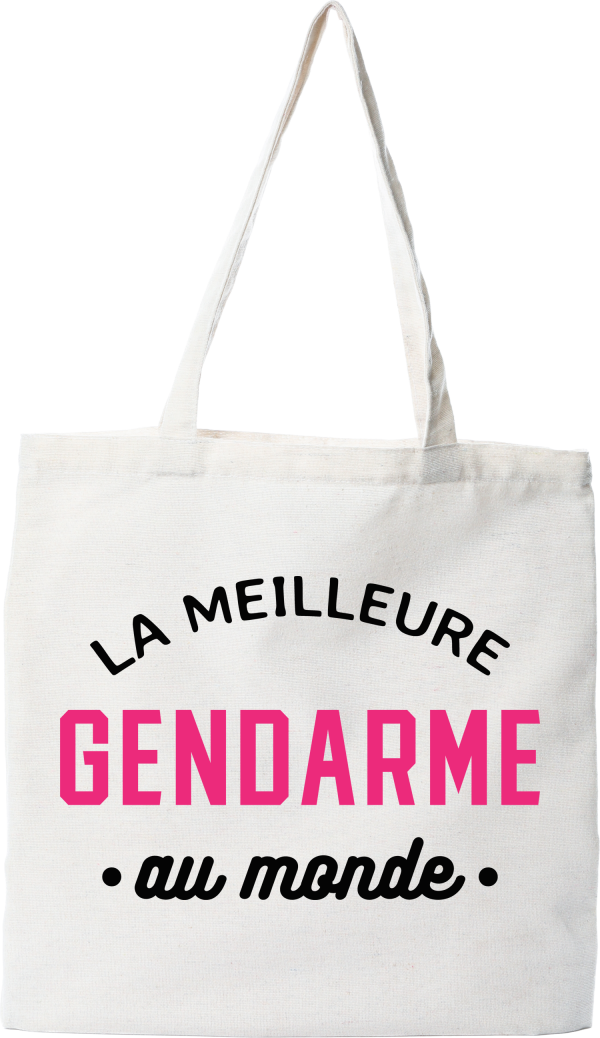 Tote bag coton recycle la meilleure gendarme au monde