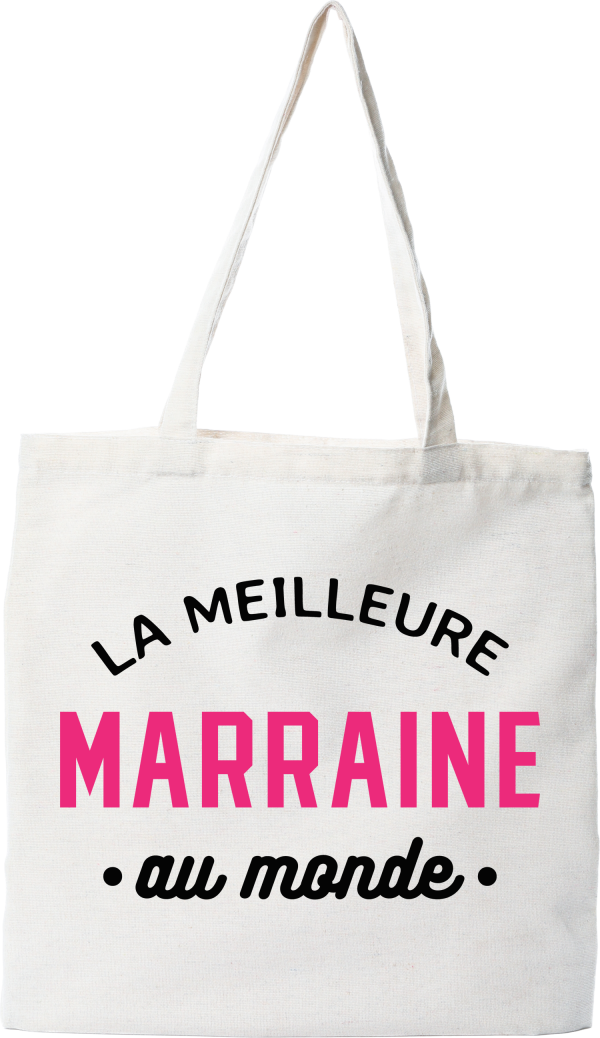 Tote bag coton recycle la meilleure marraine au monde