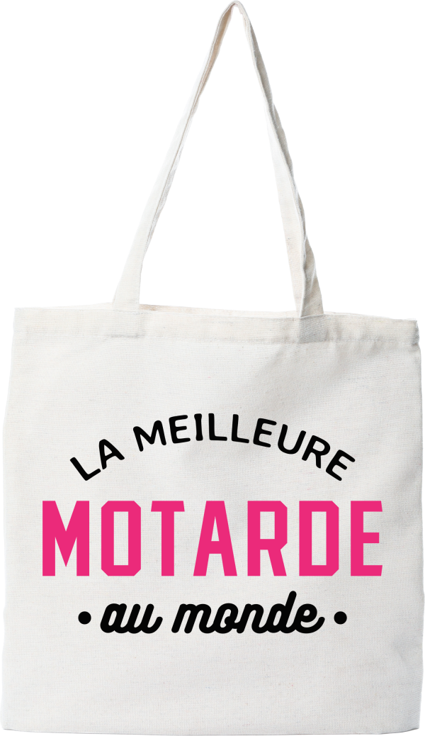 Tote bag coton recycle la meilleure motarde au monde