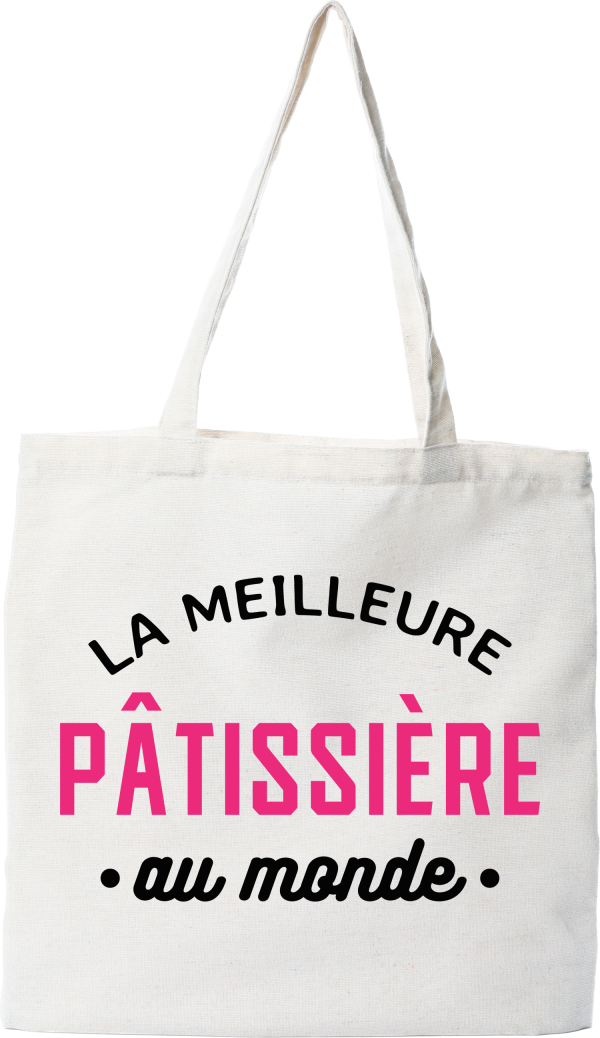 Tote bag coton recycle la meilleure patissiere au monde