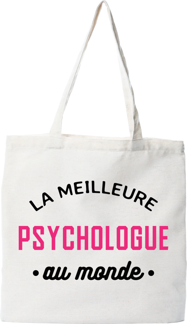 Tote bag coton recycle la meilleure psychologue au monde