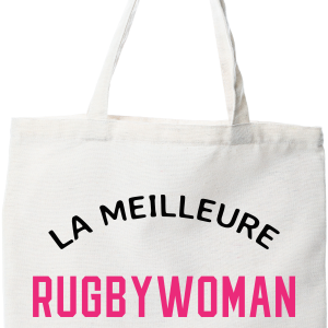 Tote bag coton recycle la meilleure rugbywoman au monde