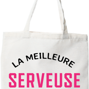 Tote bag coton recycle la meilleure serveuse au monde