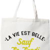 Tote bag coton recycle la vie est belle