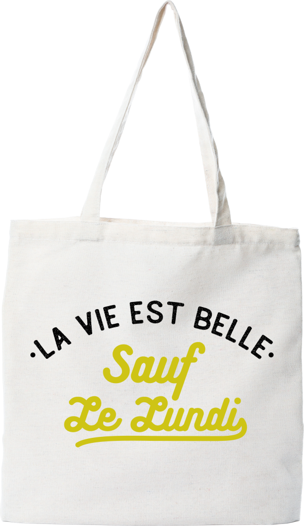 Tote bag coton recycle la vie est belle