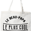 Tote bag coton recycle le beau-papa le plus cool du monde