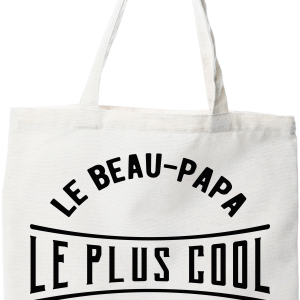 Tote bag coton recycle le beau-papa le plus cool du monde