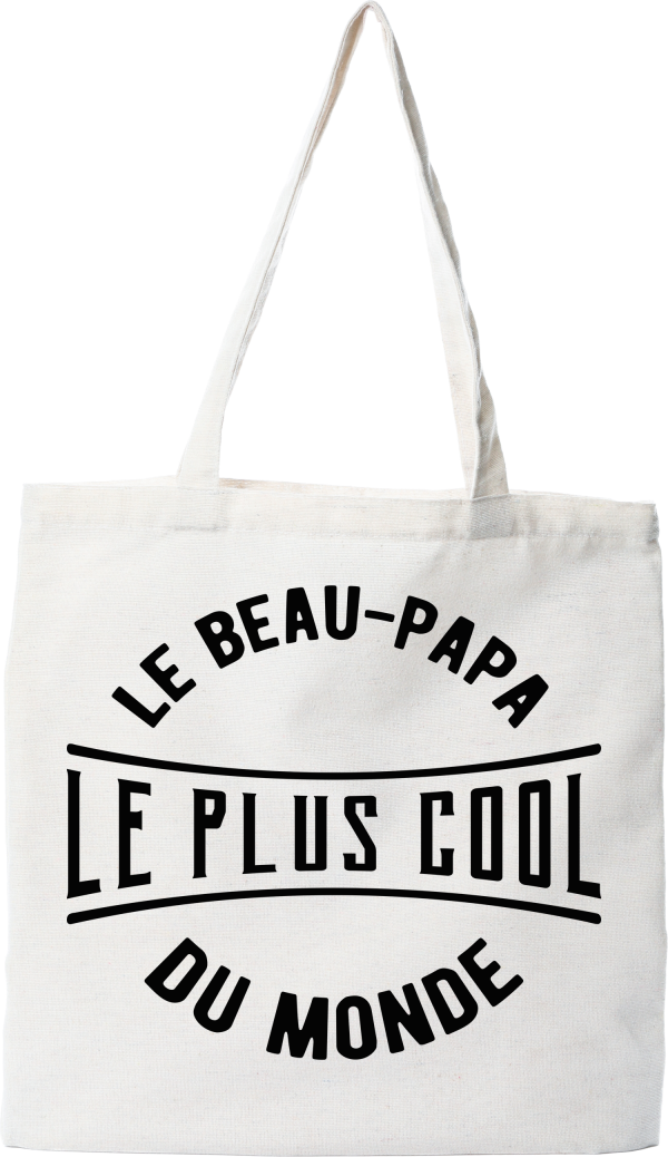 Tote bag coton recycle le beau-papa le plus cool du monde