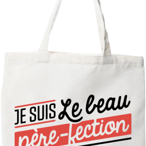 Tote bag coton recycle le beau pere-fection