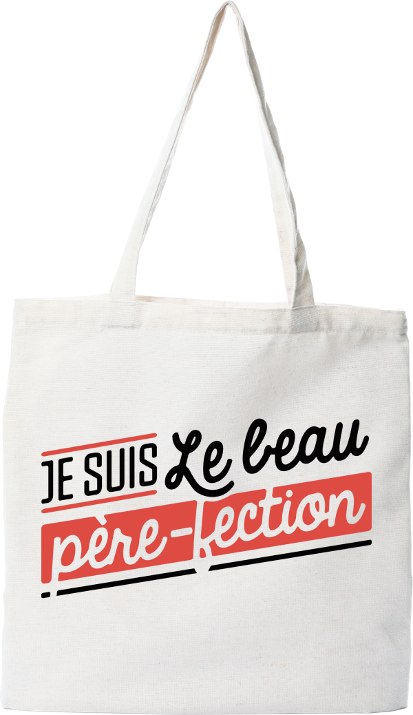 Tote bag coton recycle le beau pere-fection