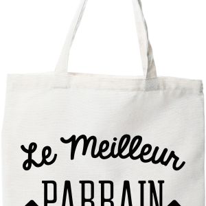 Tote bag coton recycle le meilleur parrain