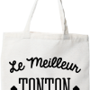 Tote bag coton recycle le meilleur tonton