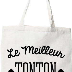 Tote bag coton recycle le meilleur tonton